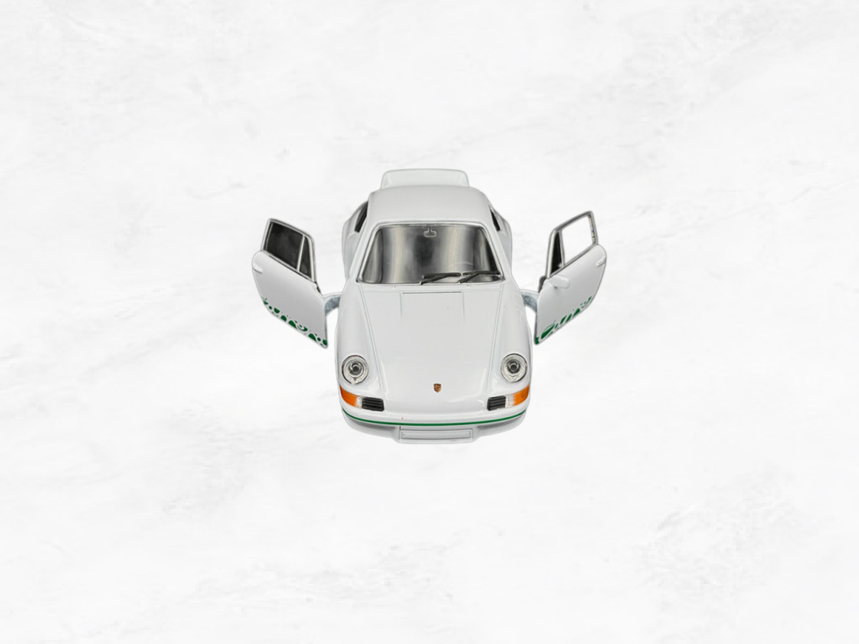 Porsche 911 Carrera RS 2.7 1973 | White & Green | 1:38 Scale Diecast Friction Toy
