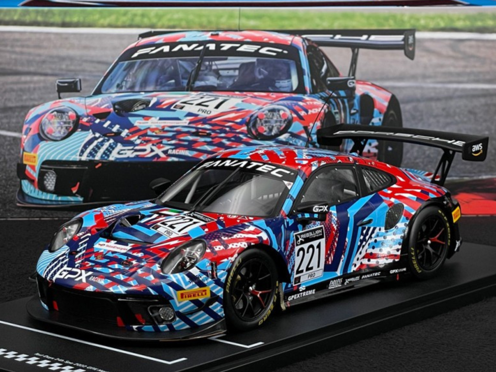 Porsche Scale Model 911 GT3 R Type 992 #221 Spa 24h 2022 – 1/18