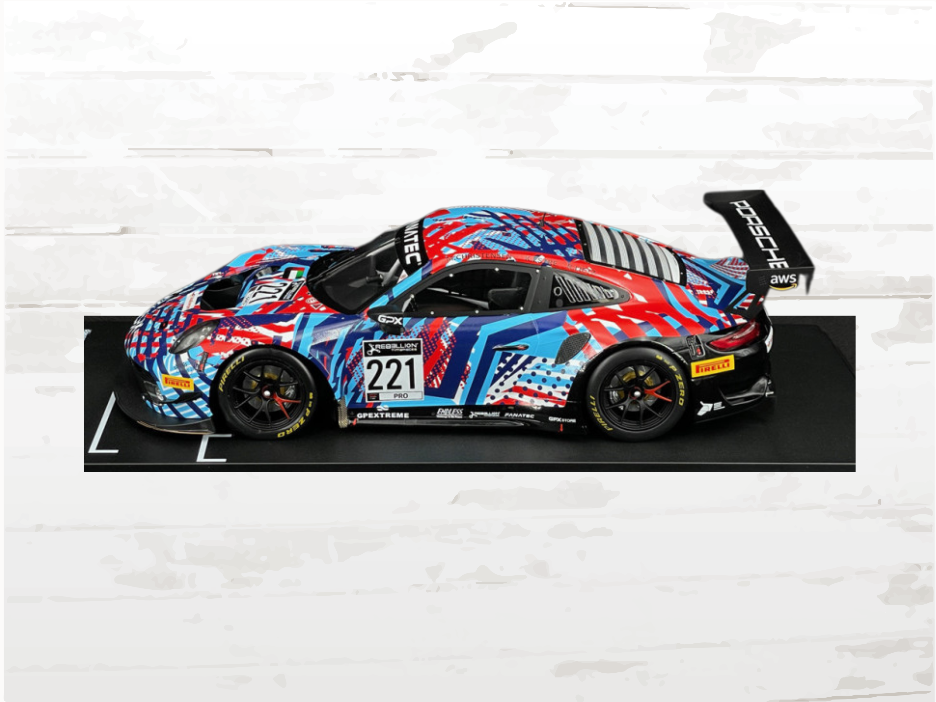 Porsche Scale Model 911 GT3 R Type 992 #221 Spa 24h 2022 – 1/18