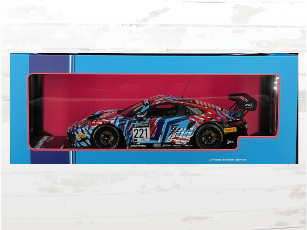 Porsche Scale Model 911 GT3 R Type 992 #221 Spa 24h 2022 – 1/18