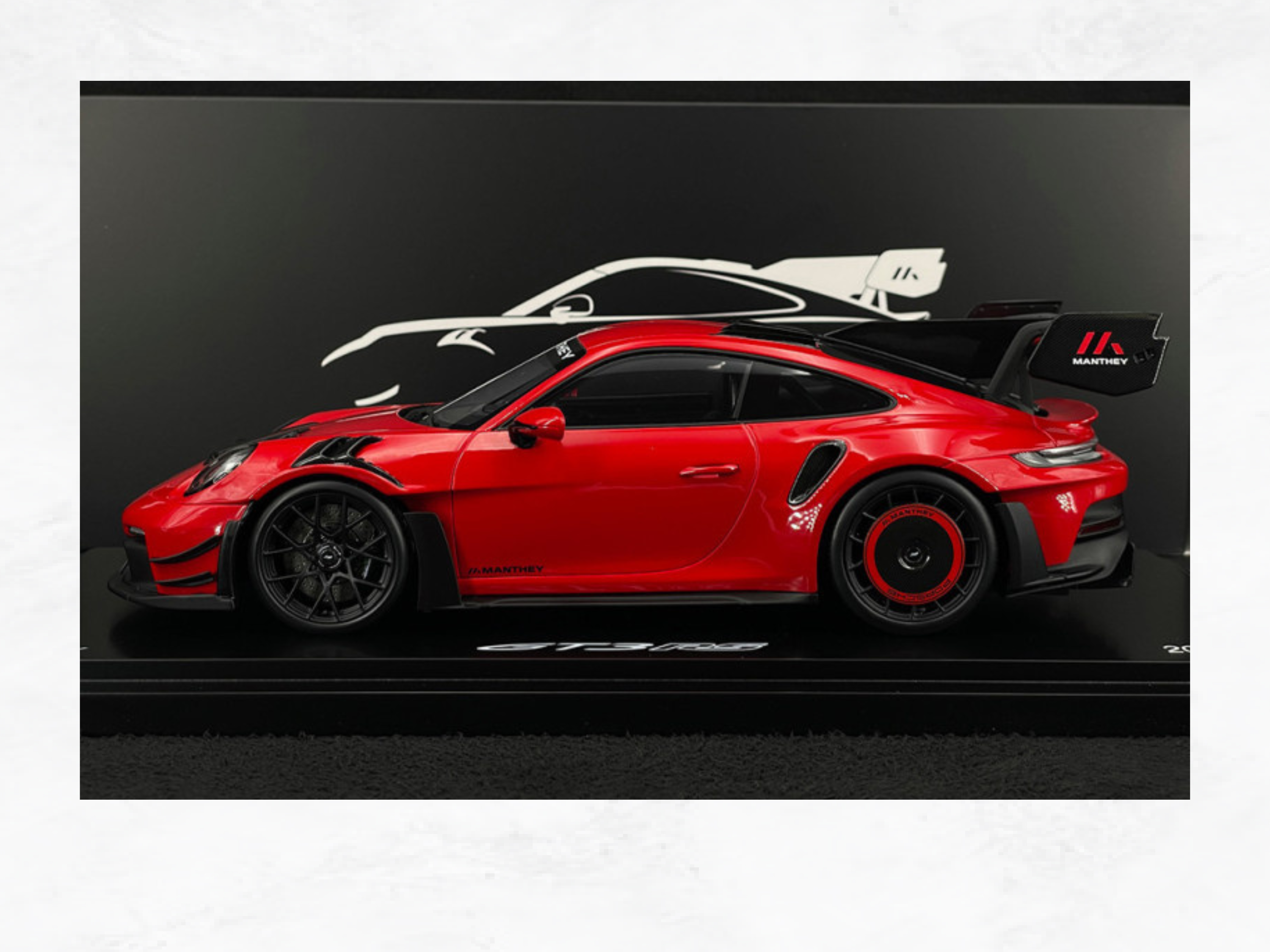 Porsche 911 GT3 RS 992 Manthey Racing 1:18 Scale Model — Guards Red 2024