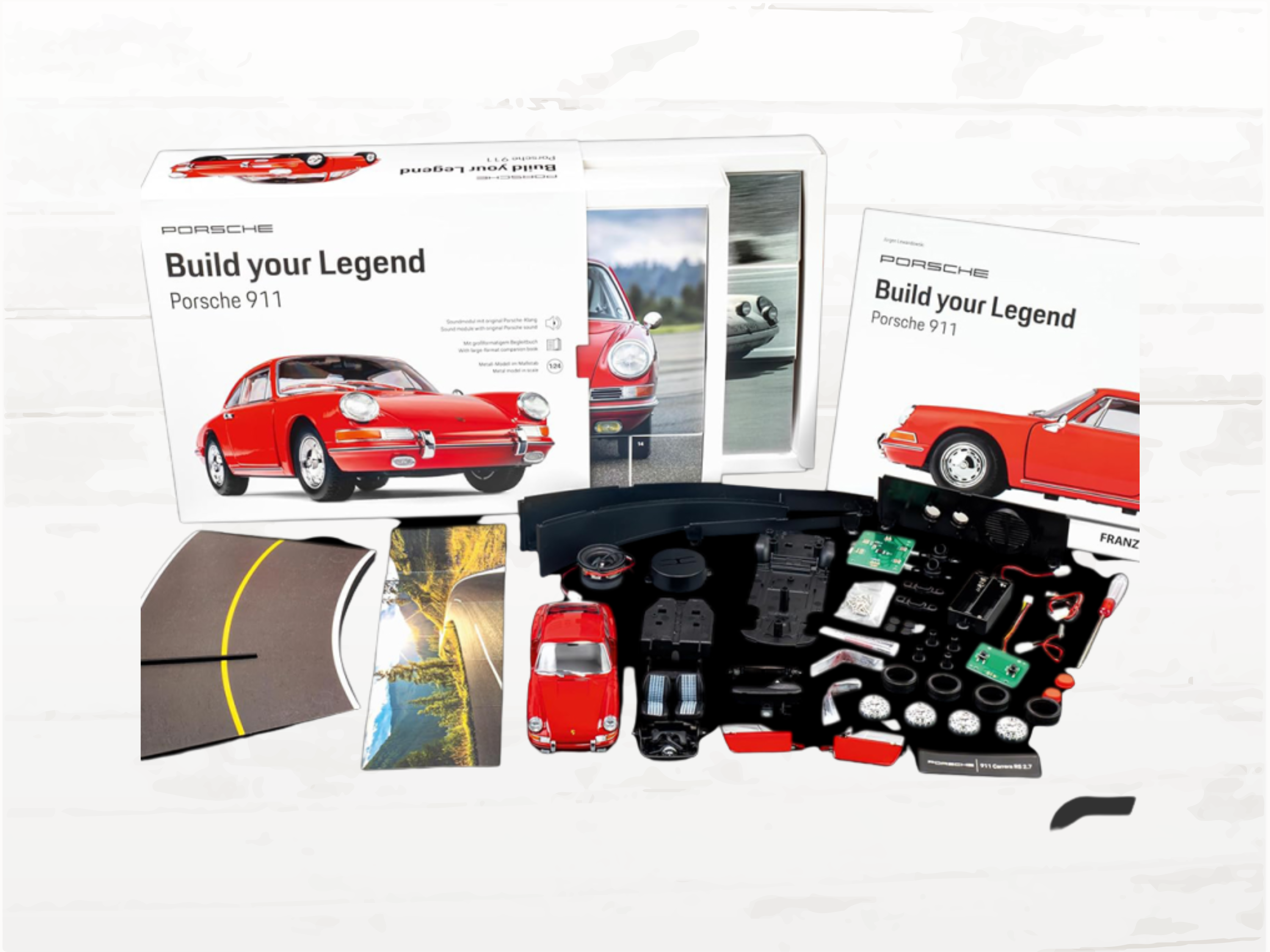 Porsche 911 Model Kit 1965 – Signal Red 1:24 Scale with Sound & Light Effects