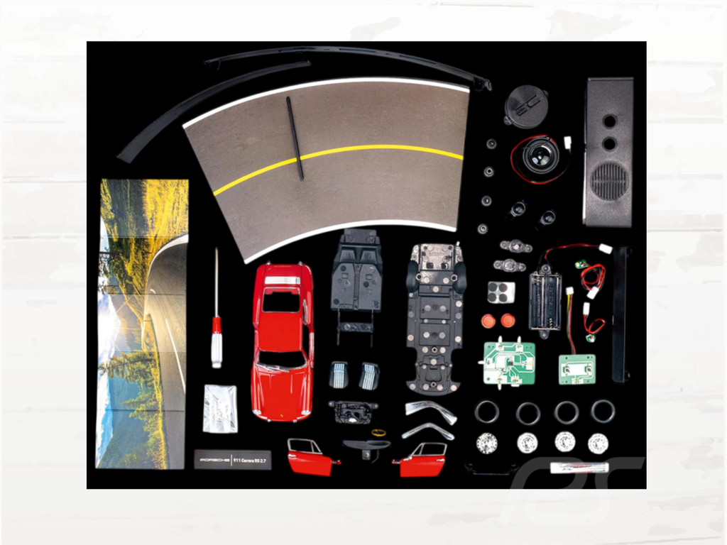 Porsche 911 Model Kit 1965 – Signal Red 1:24 Scale with Sound & Light Effects