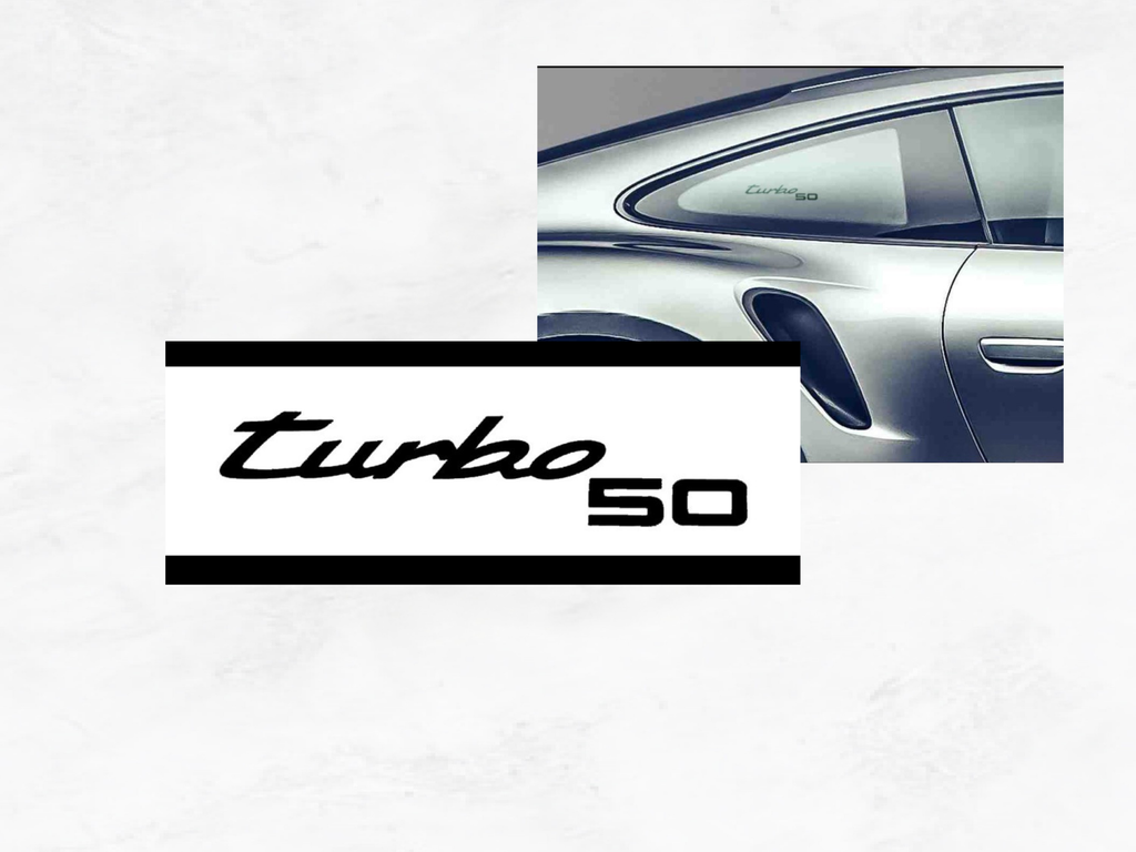 Porsche 911 Turbo 50 Years Commemorative Internal Glass Sticker (11.5 cm)92002588