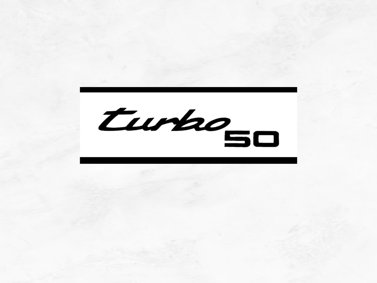 Porsche 911 Turbo 50 Years Commemorative Internal Glass Sticker (11.5 cm)92002588