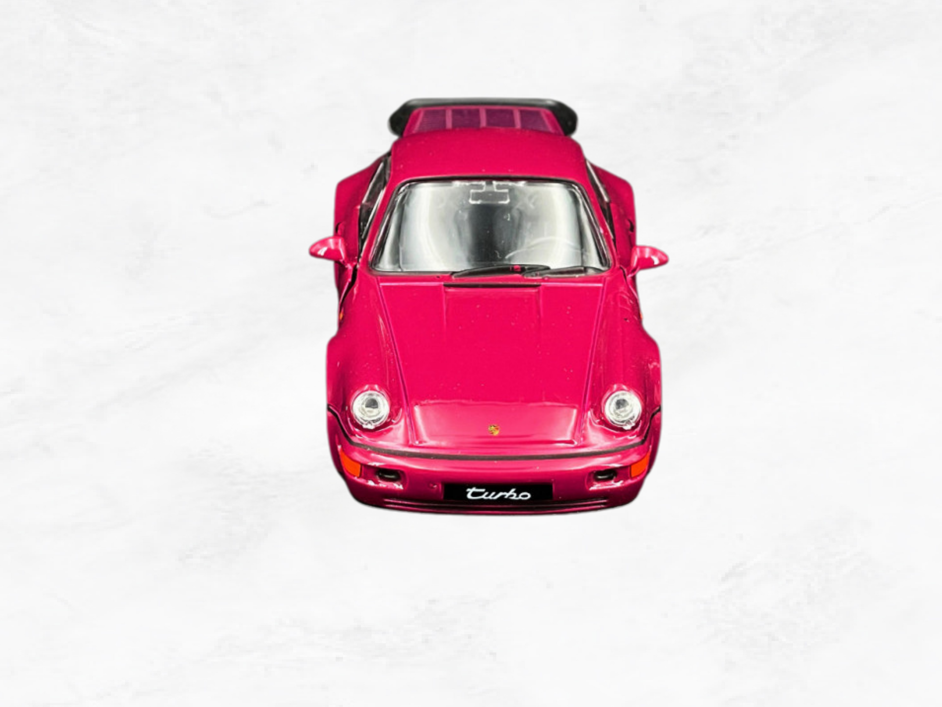 Porsche 911 Turbo 964 Pullback Toy Car | Ruby Red | 1:38 Scale Diecast | Opening Doors
