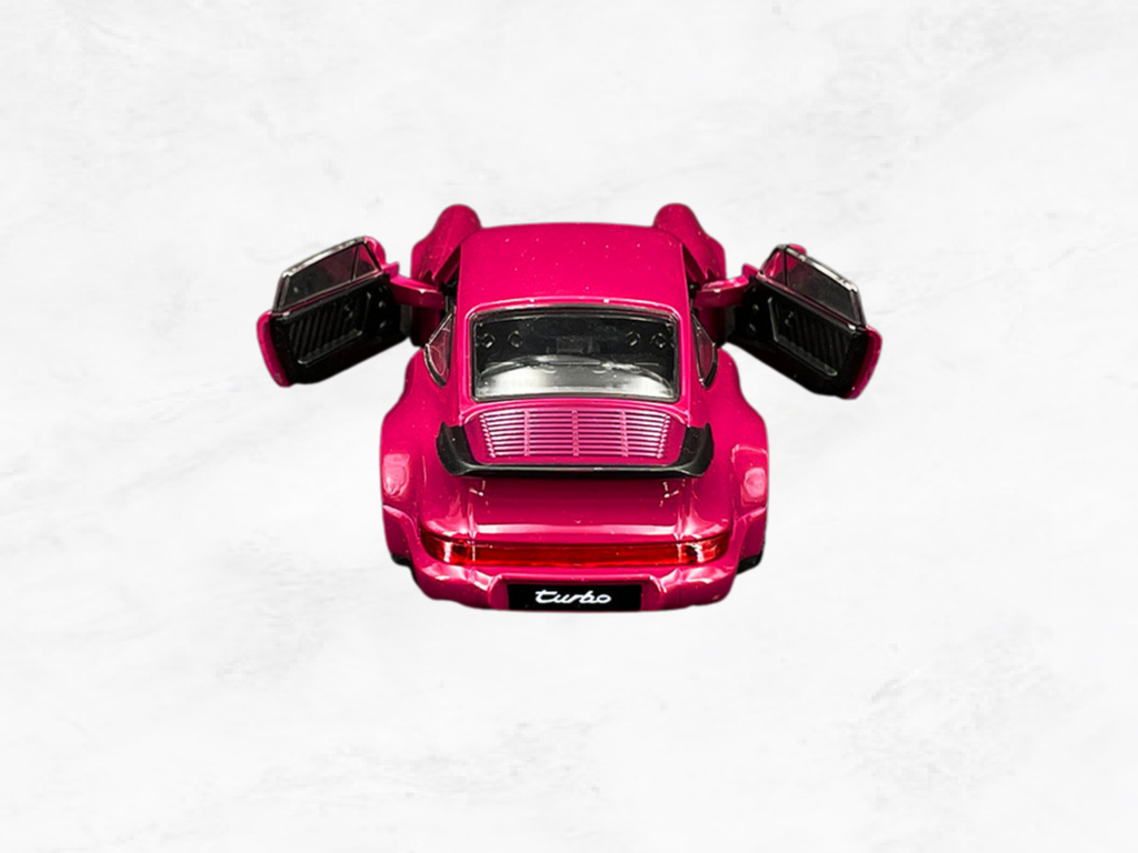 Porsche 911 Turbo 964 Pullback Toy Car | Ruby Red | 1:38 Scale Diecast | Opening Doors