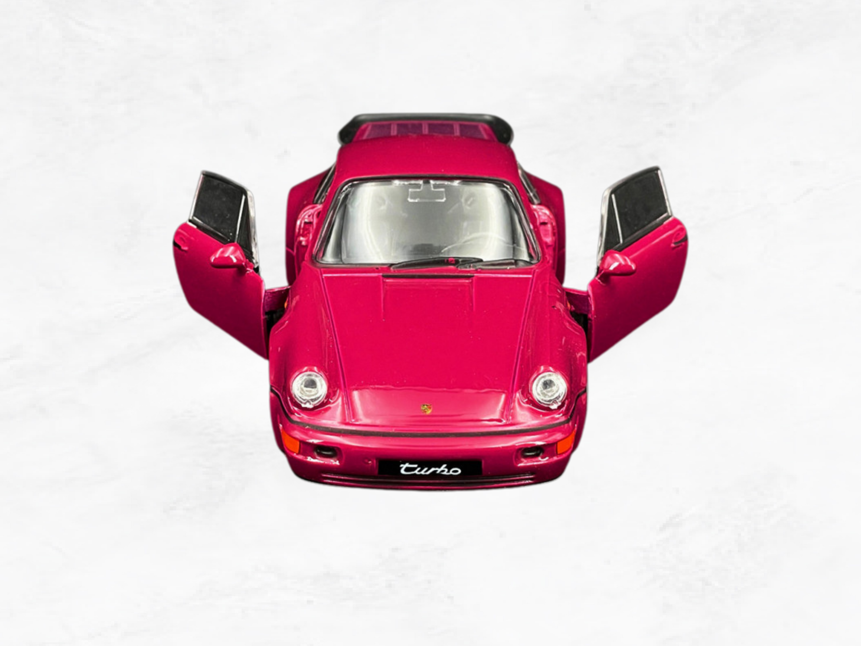 Porsche 911 Turbo 964 Pullback Toy Car | Ruby Red | 1:38 Scale Diecast | Opening Doors
