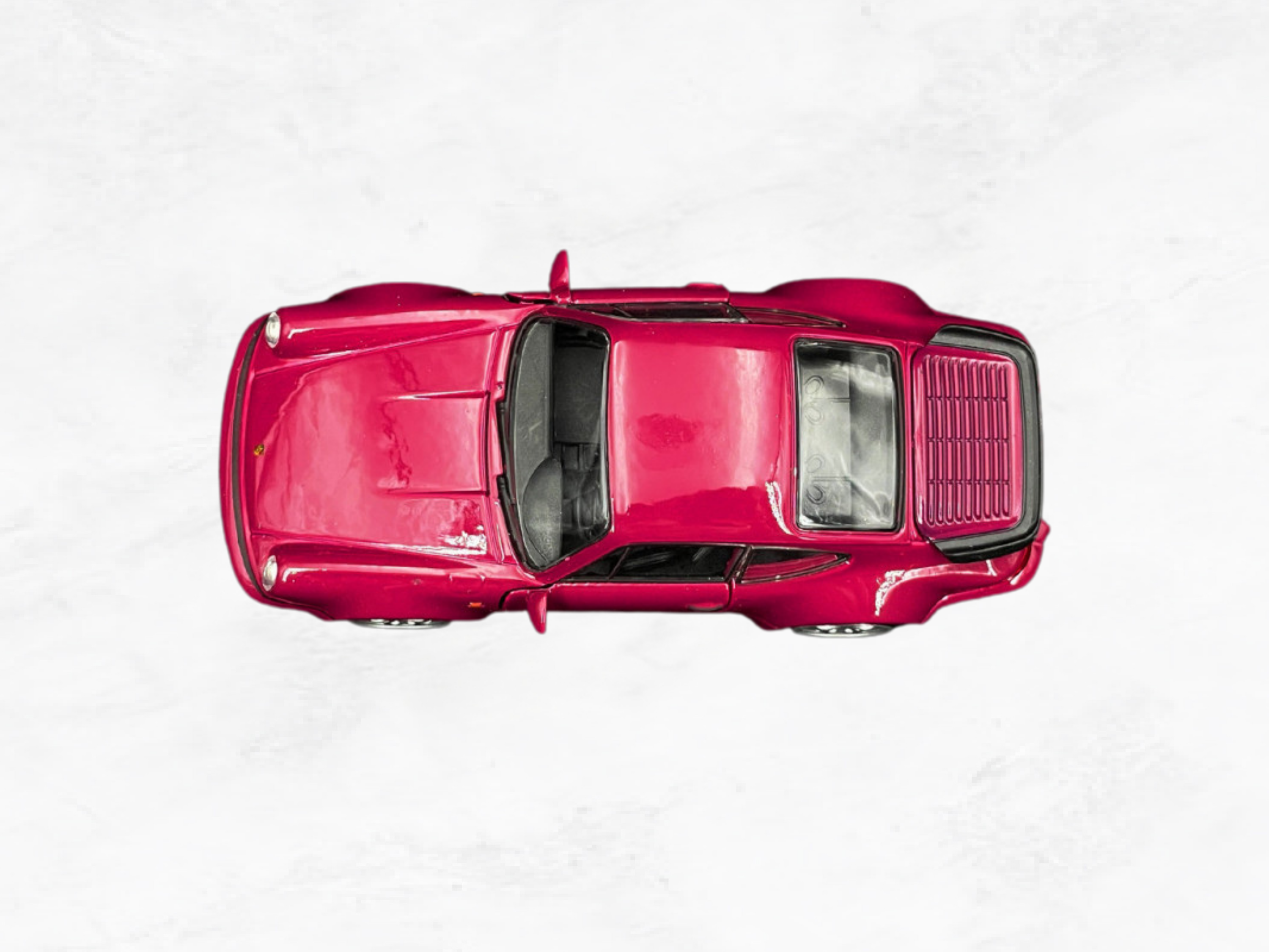 Porsche 911 Turbo 964 Pullback Toy Car | Ruby Red | 1:38 Scale Diecast | Opening Doors