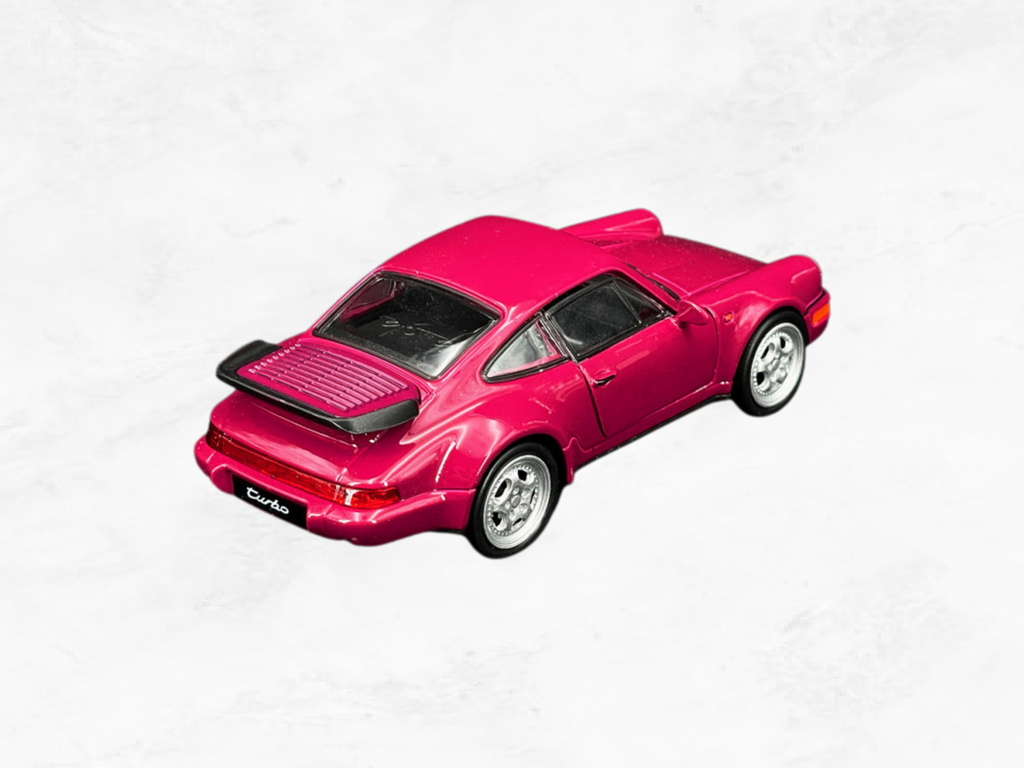 Porsche 911 Turbo 964 Pullback Toy Car | Ruby Red | 1:38 Scale Diecast | Opening Doors