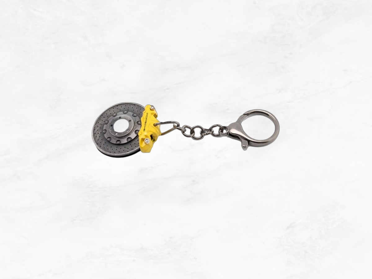 Porsche Brake Disc Key Ring – Yellow Brake Disc