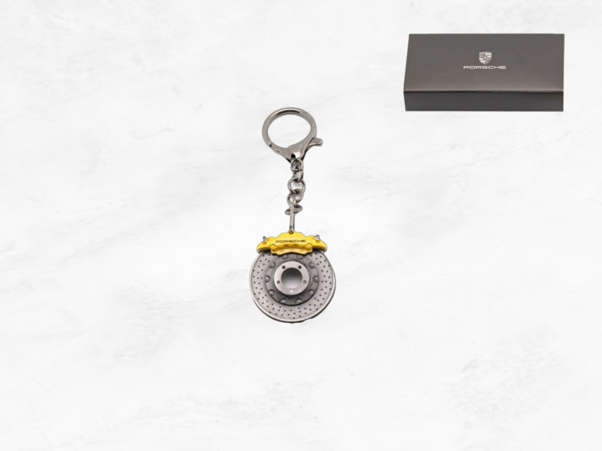 Porsche Brake Disc Key Ring – Yellow Brake Disc