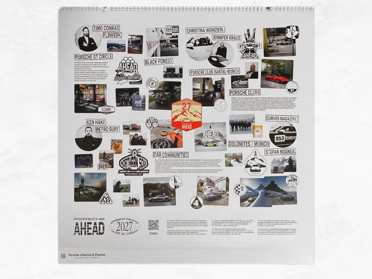 Porsche 2027 Calendar – Ahead, Bonded By The Road, United By Passion (Limited Edition)