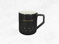 Porsche Pepita Porcelain Mug | Black & Gold | Houndstooth | 320ml