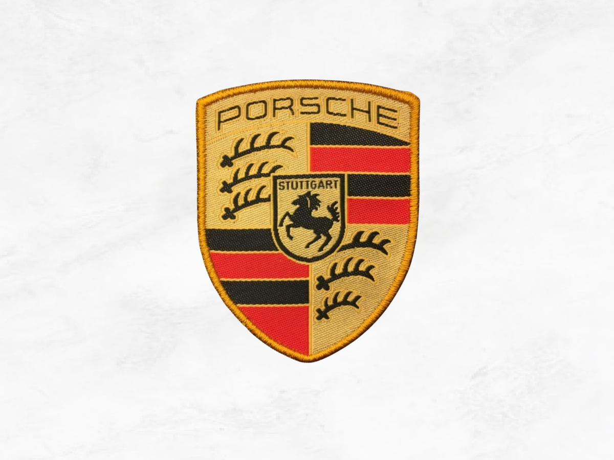 Porsche Embroidered Patch | Sew-On Emblem | Car Fan Gift