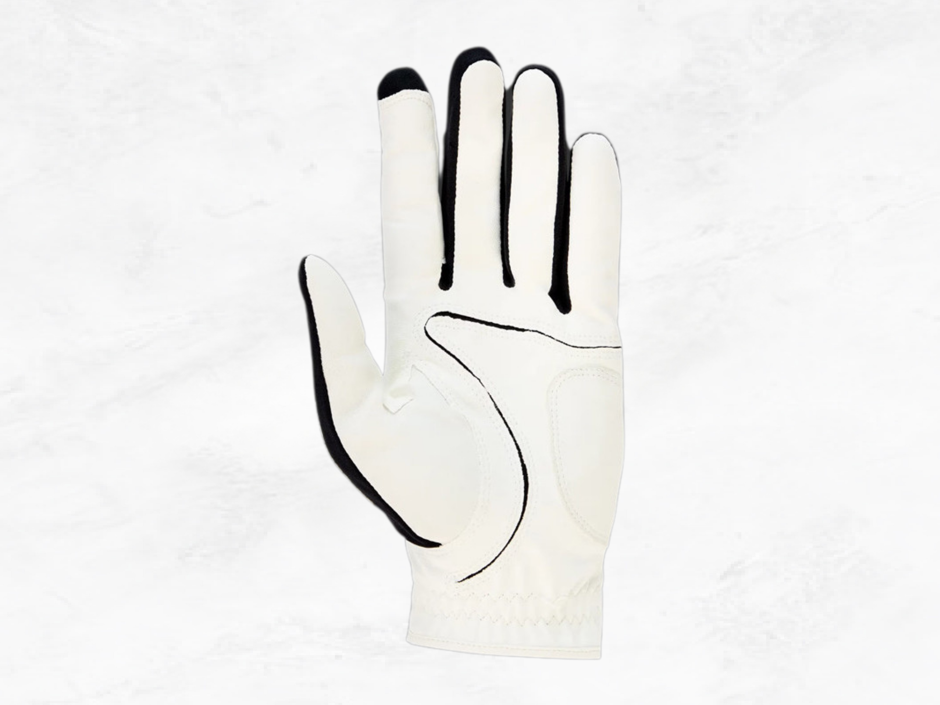 Porsche Premium Golf Glove | Black & White | Left Hand | Magnetic Ball Marker | One Size