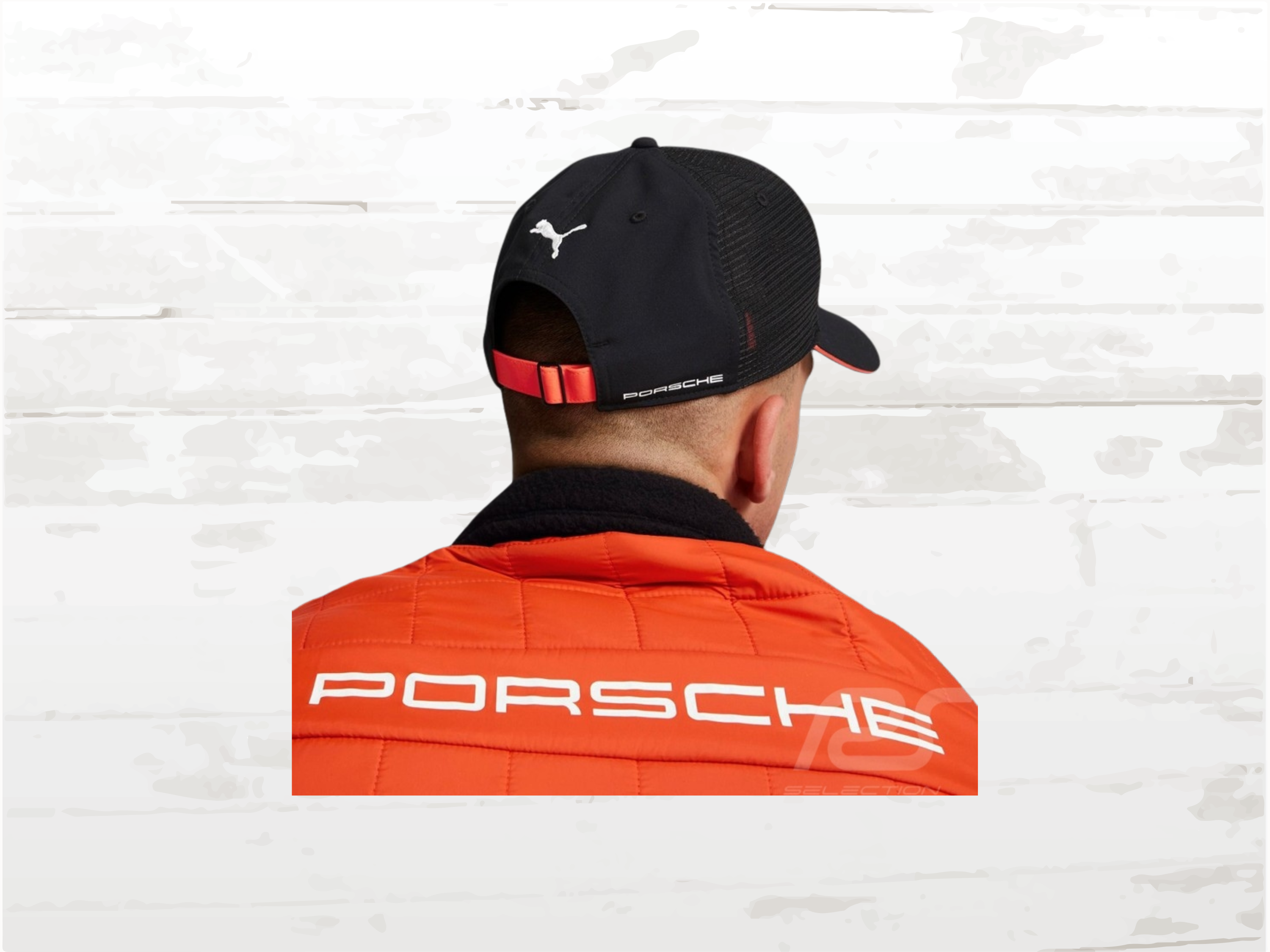 Porsche Hat 911 Rallye Baseball by Puma Black/Orange, Adjustable, Unisex, Racing Gift
