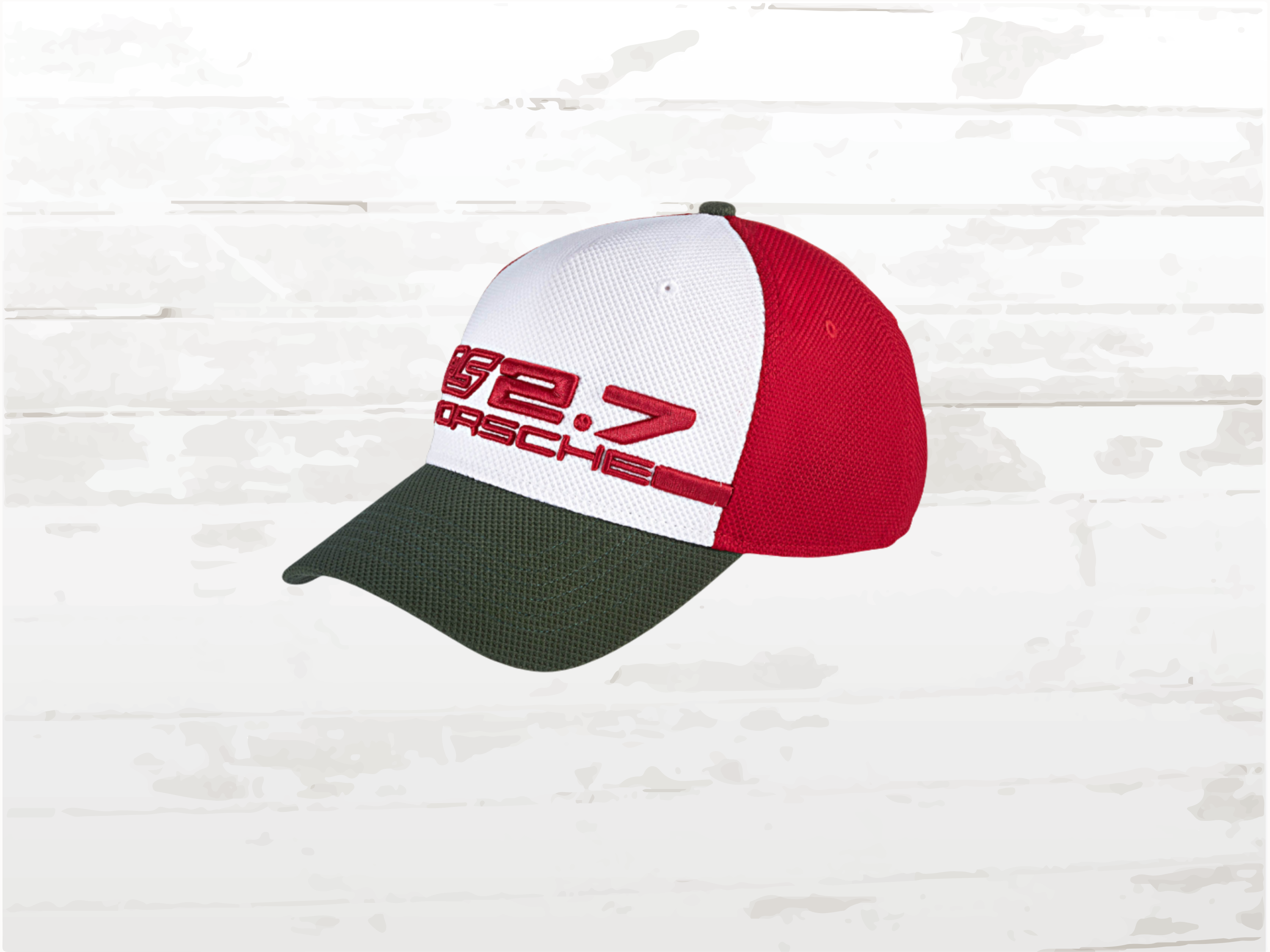Porsche RS 2.7 Cap, White Green Red, Vintage Racing Hat 70's, Adjustable, Unisex, Classic Gift