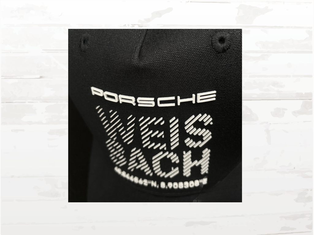 Porsche Weissach Cap, Black White Hat, Adjustable, Unisexm Racing Gift, Motorsport Design