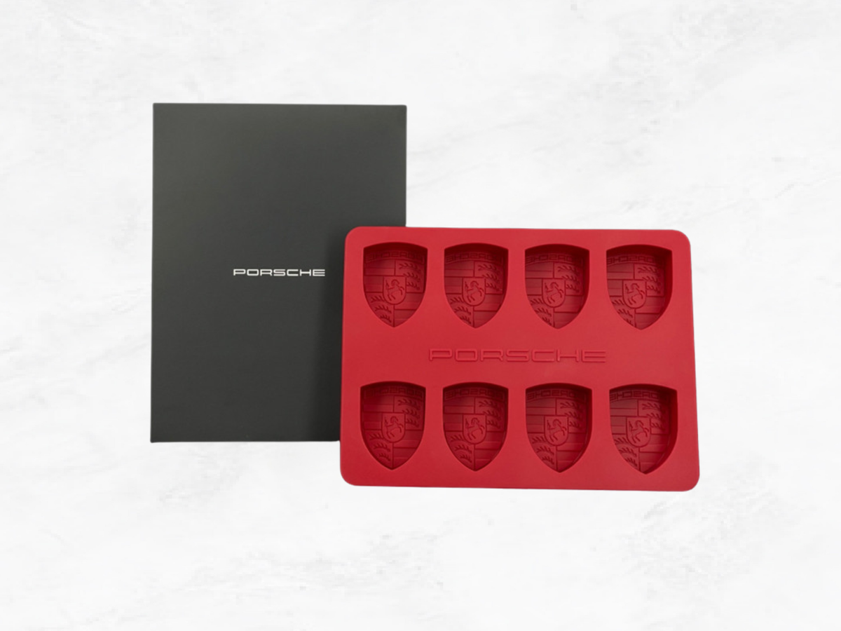Porsche Ice Cube Tray Red  | Silicone Mold (8-Cavity)  | Porsche Barware Gift