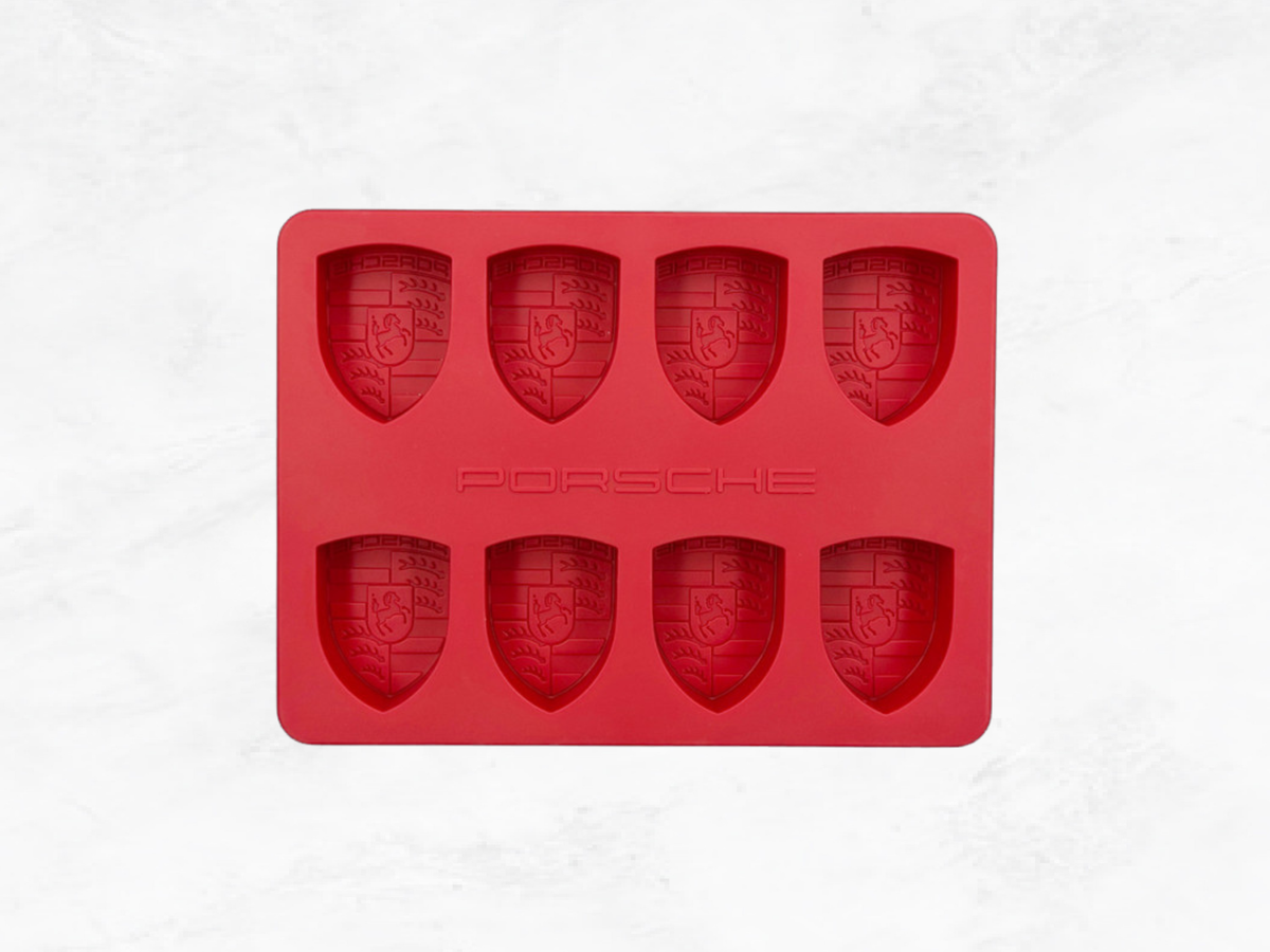 Porsche Ice Cube Tray Red  | Silicone Mold (8-Cavity)  | Porsche Barware Gift