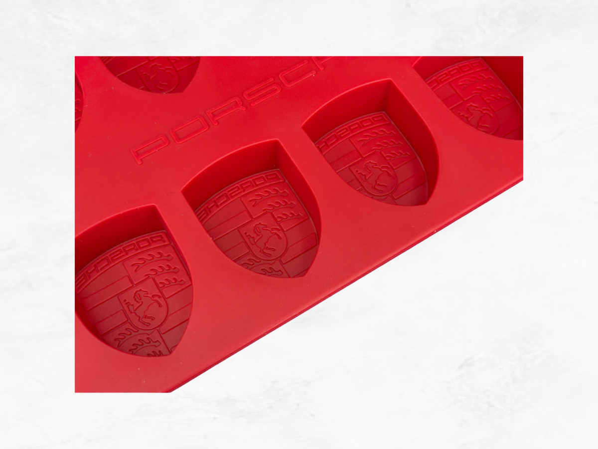 Porsche Ice Cube Tray Red  | Silicone Mold (8-Cavity)  | Porsche Barware Gift