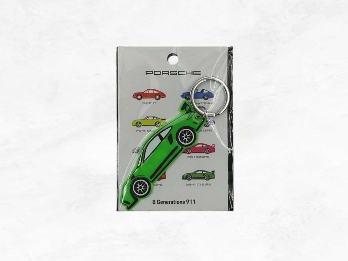 Porsche 911 GT3 RS Type 992 Key Ring | Fluorescent Green