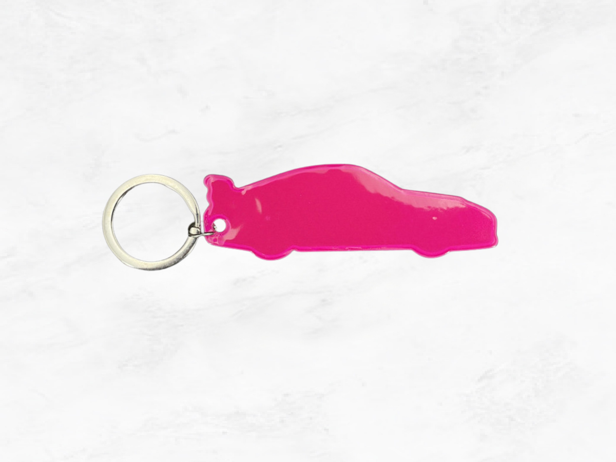 Porsche Key Ring 911 GT3 Type 997, 2009  | Fluorescent Pink | The Crestory