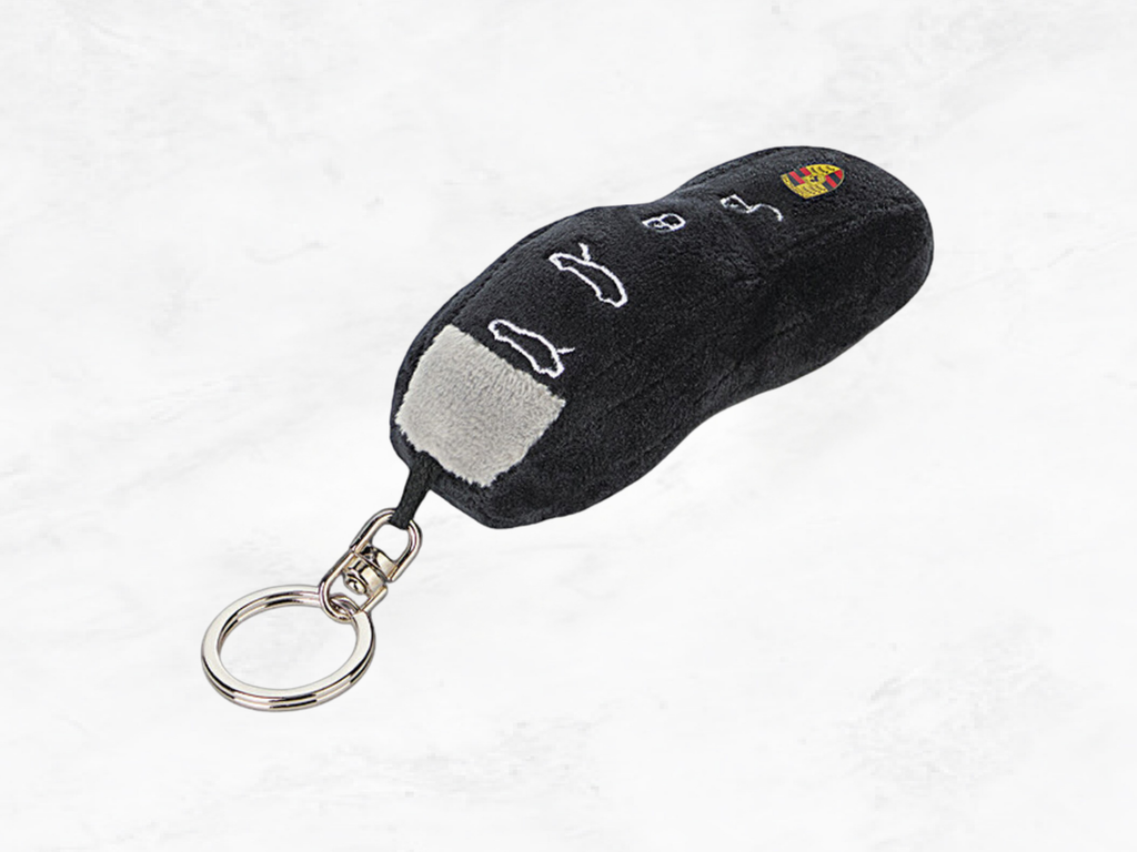 Porsche Plush Keyring | Porsche black keyring | Soft Car Key Charm | 8cm | Gift Box