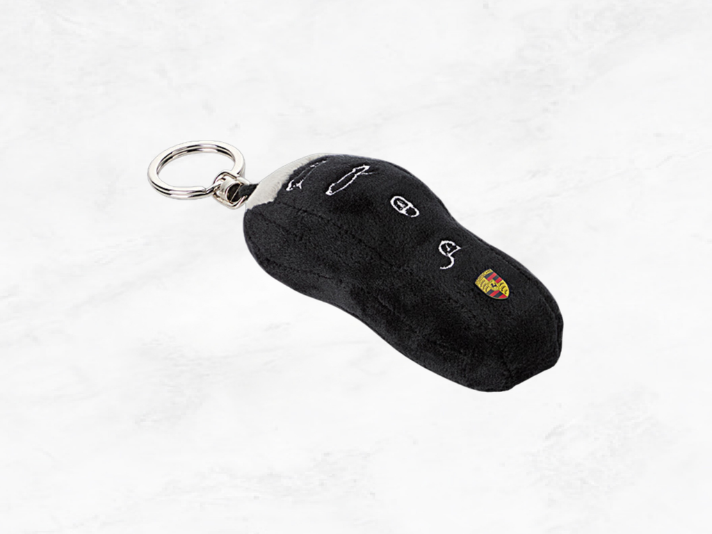 Porsche Plush Keyring | Porsche black keyring | Soft Car Key Charm | 8cm | Gift Box