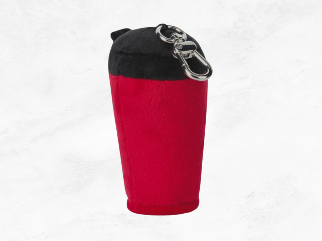 Porsche Plush Mug Keyring | Red | Soft Car Gift Charm | 8cm | Presentation Box