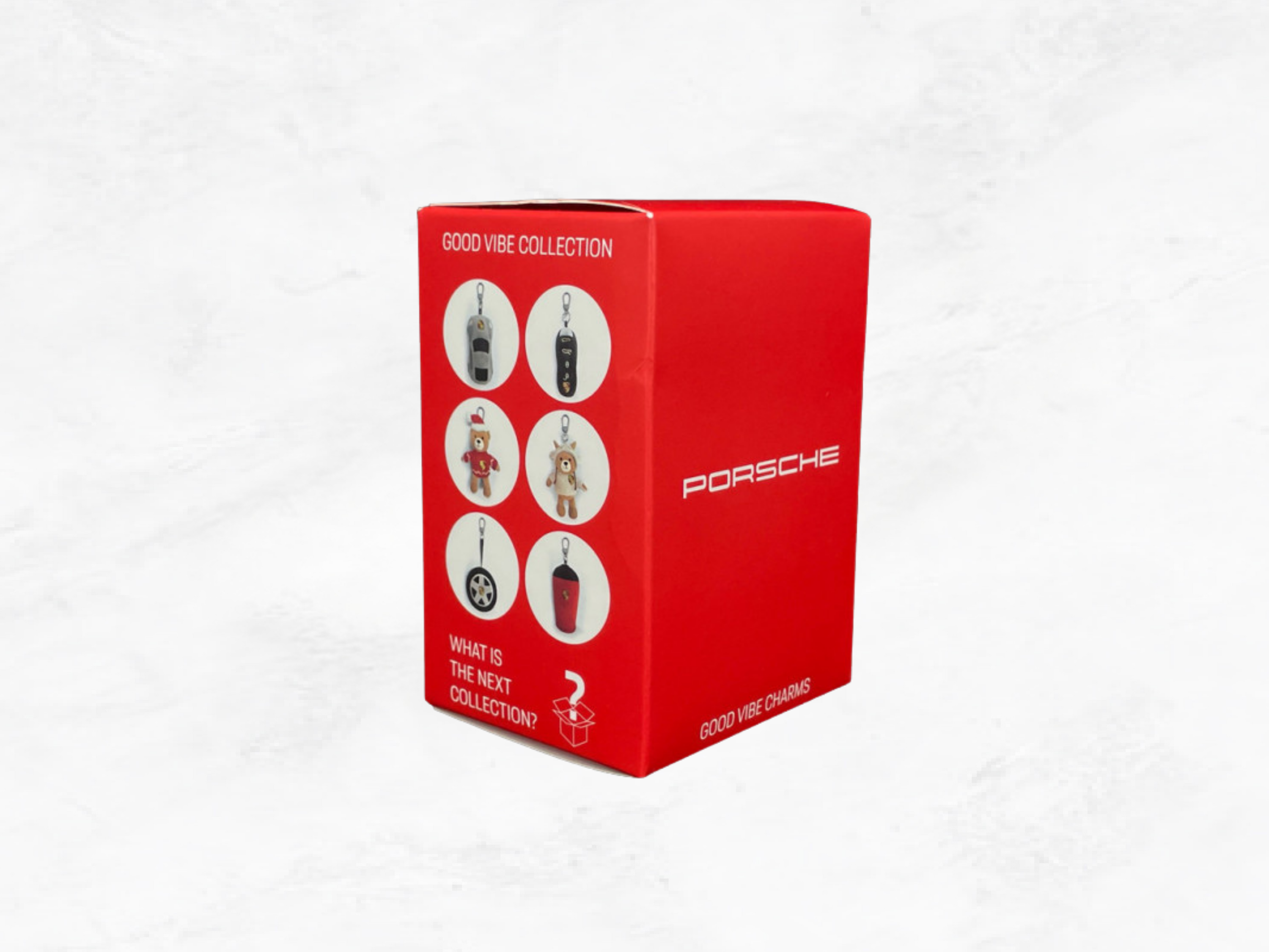 Porsche Plush Mug Keyring | Red | Soft Car Gift Charm | 8cm | Presentation Box