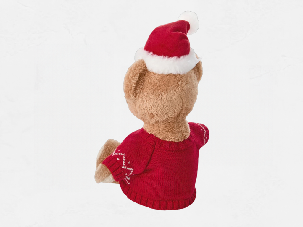 Porsche Ferry Teddy Bear | Red Sweater & Santa Hat | 35 cm Plush