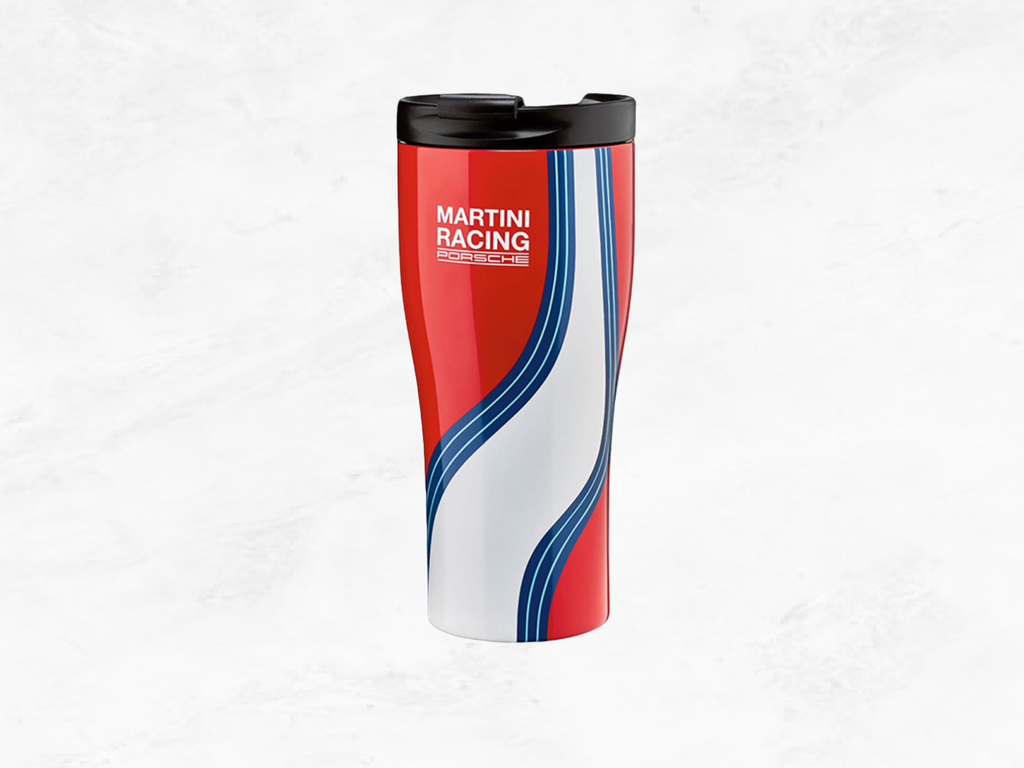 Porsche Martini Racing Thermos Mug | Safari Design | Isothermal Travel Mug | Porsche Collector