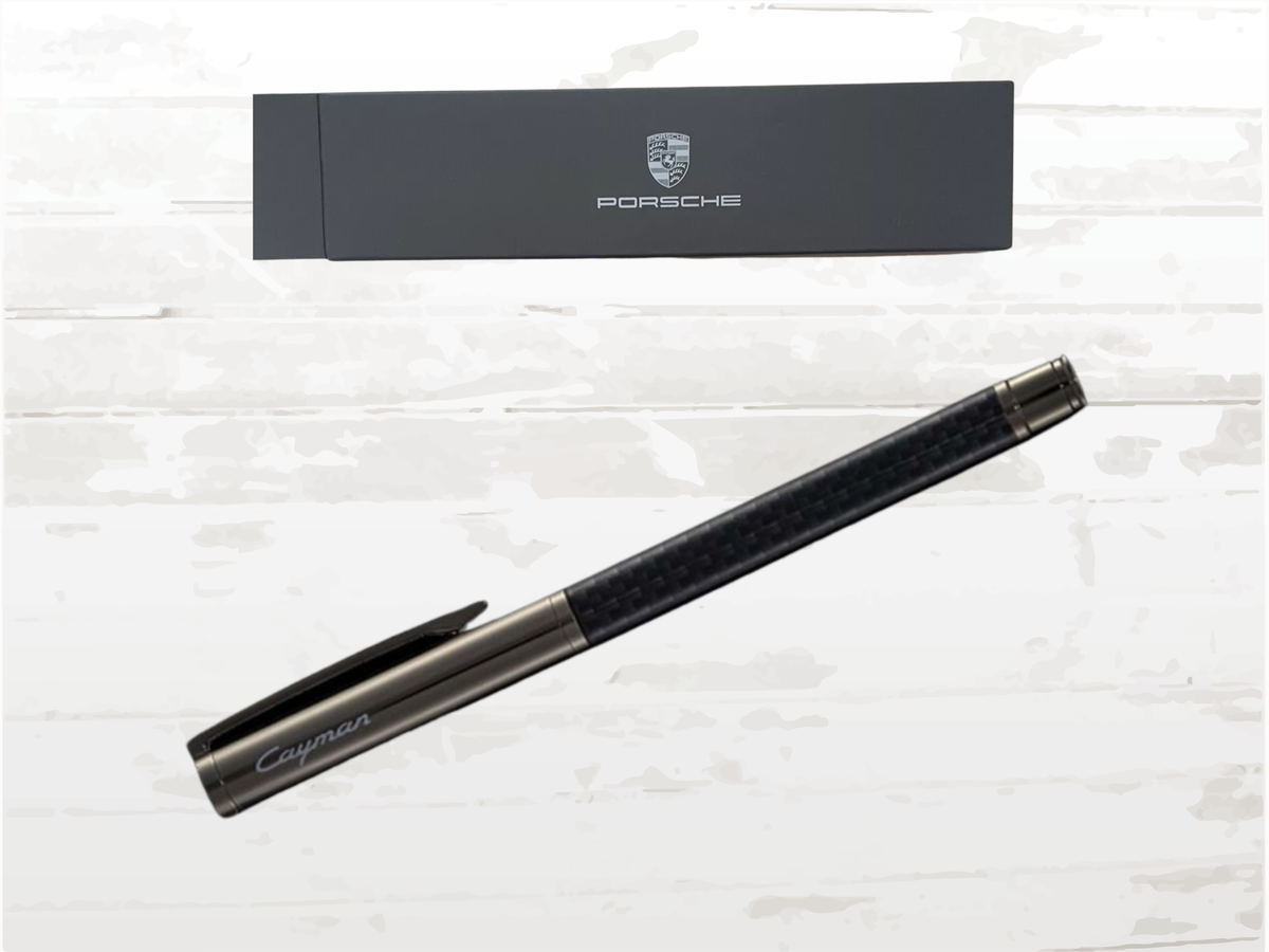 Porsche Cayman Rollerball Pen – Carbon Design, Dark Grey Metallic