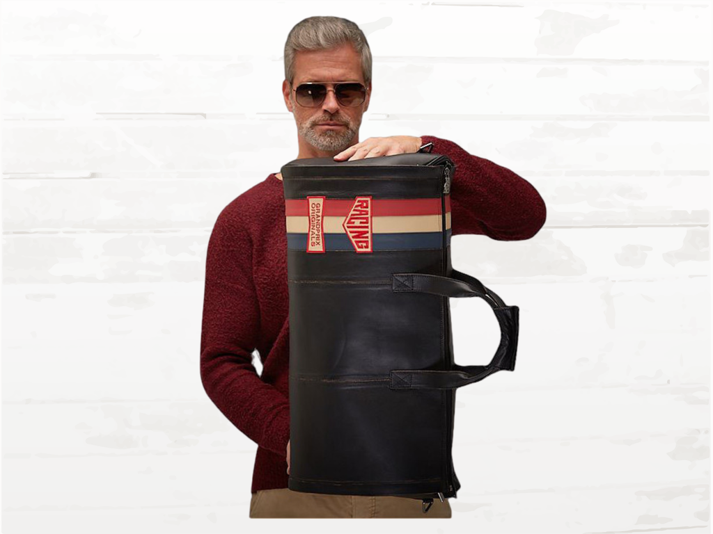 Vintage Leather Racing Weekender Bag | Motorsport Travel Duffle (Limited Edition)