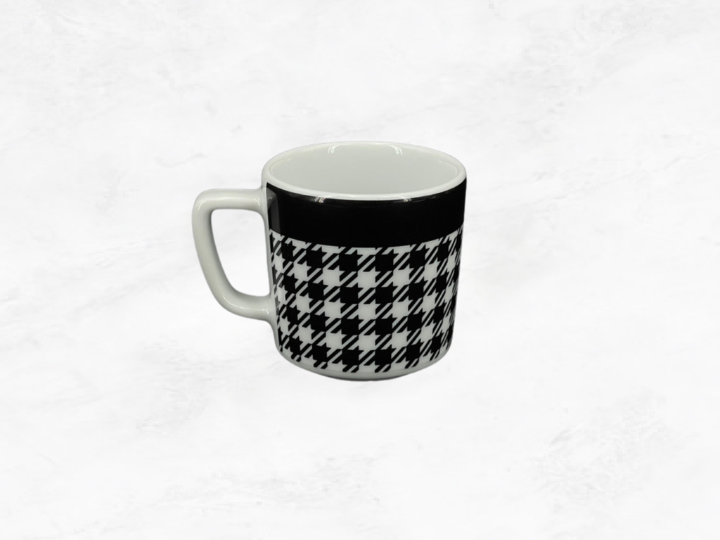 Porsche Espresso Cups Pepita  (90ml, Set of 2) - WAP05015526PED Boxed, saucers
