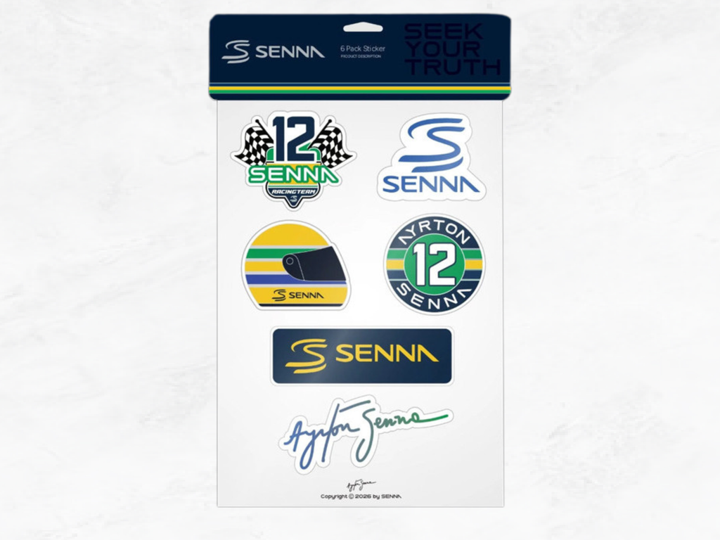 Ayrton Senna Sticker Set | F1 Legend Helmet Signature | Formula 1 Collector Gift | Senna Fan