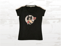 Vintage Racing Tee, Speed Wolf T-Shirt No.13 Women, Carbon Black,